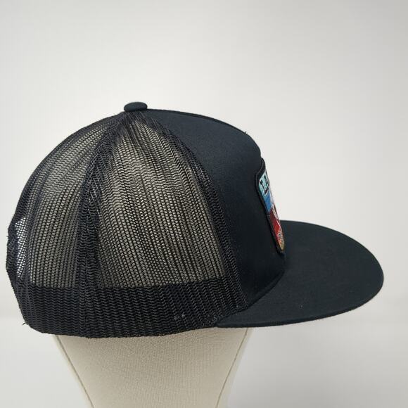 Lazy Elev 932 Snapback Mesh Back Trucker Hat Black One Size Yupoong - Picture 5 of 8